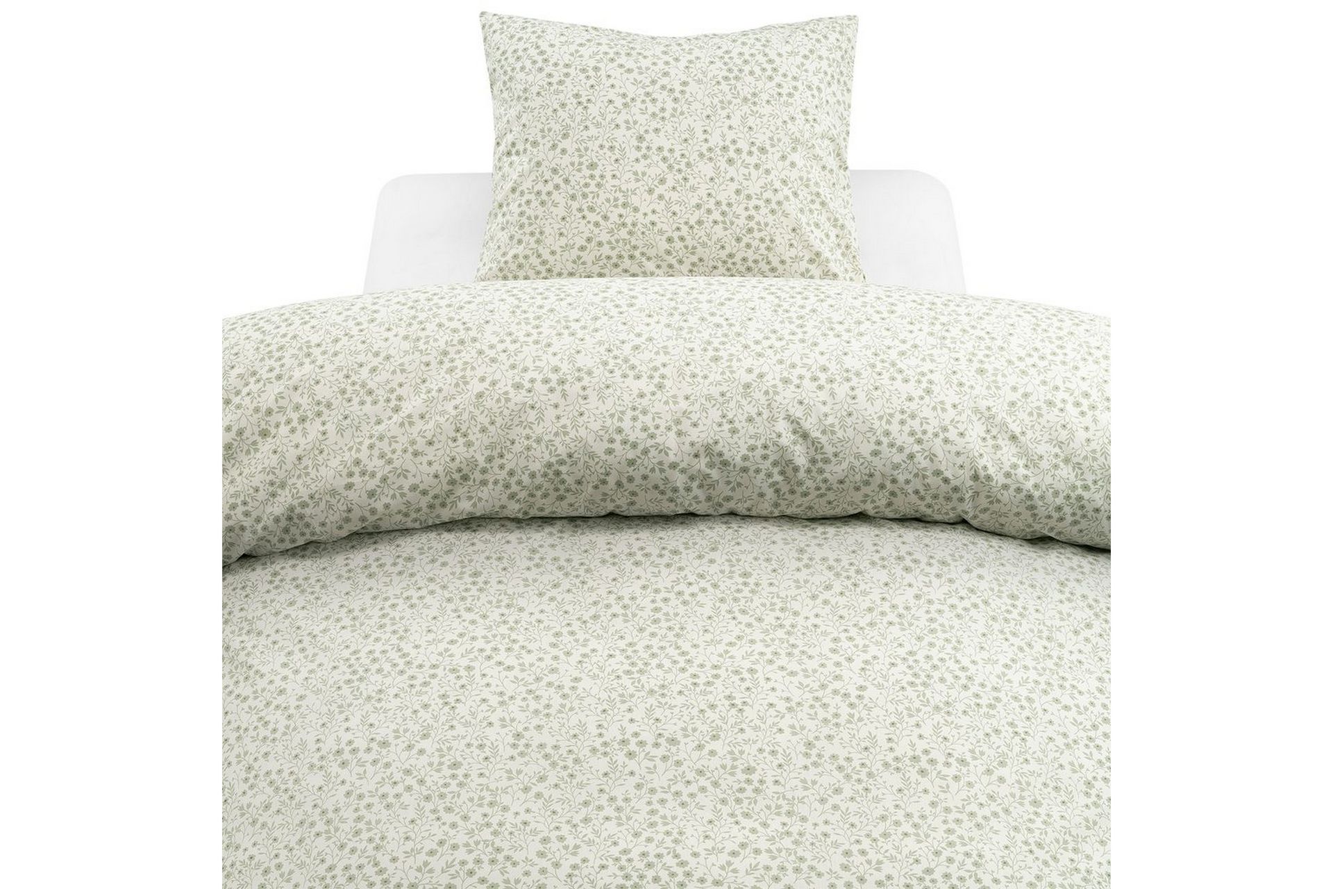 Dynetrekksett Enkeltseng 2-Dels Hedda - Grønn - Tekstiler & tepper - Sengetøy - Sengesett