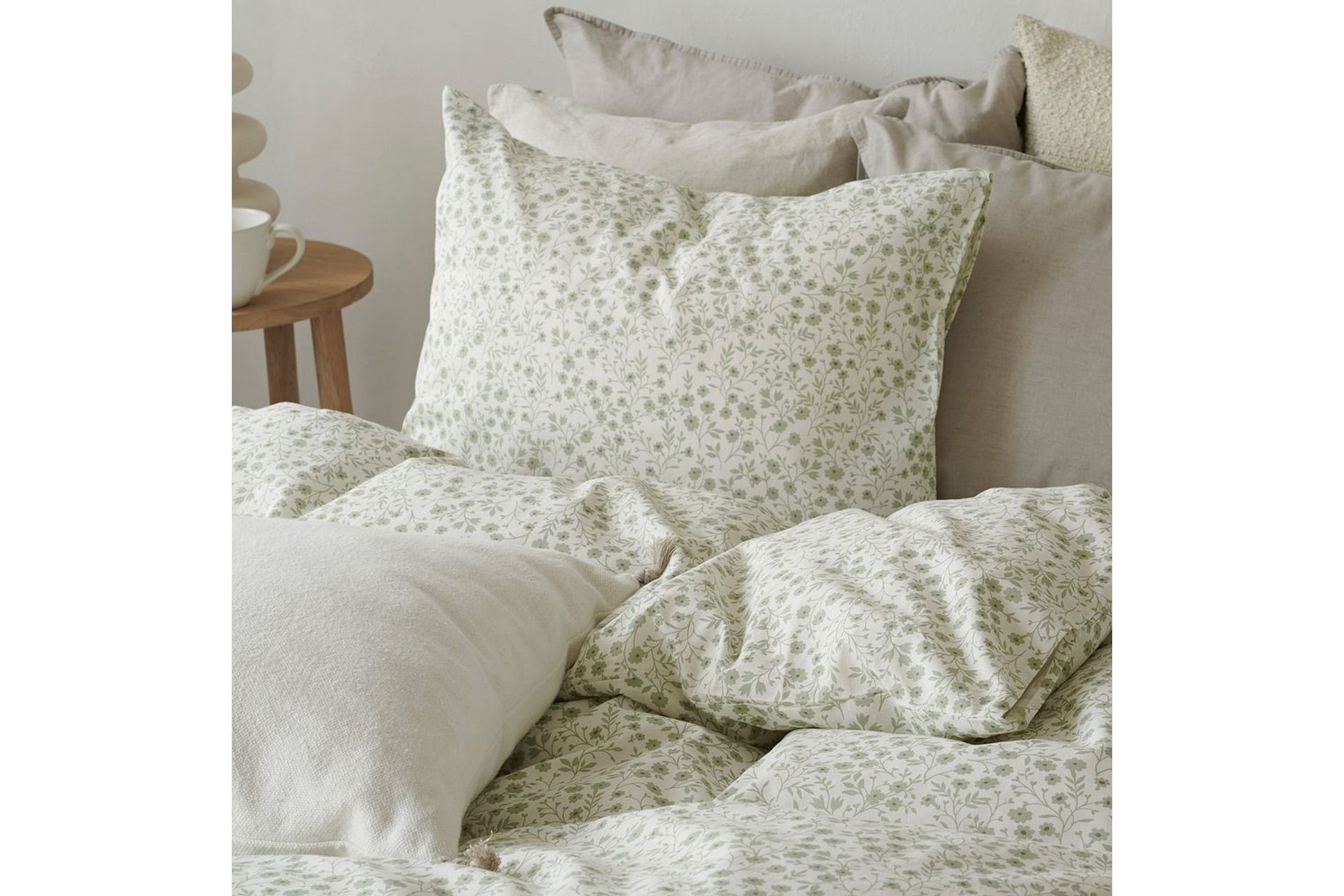 Dynetrekksett Enkeltseng 2-Dels Hedda - Grønn - Tekstiler & tepper - Sengetøy - Sengesett