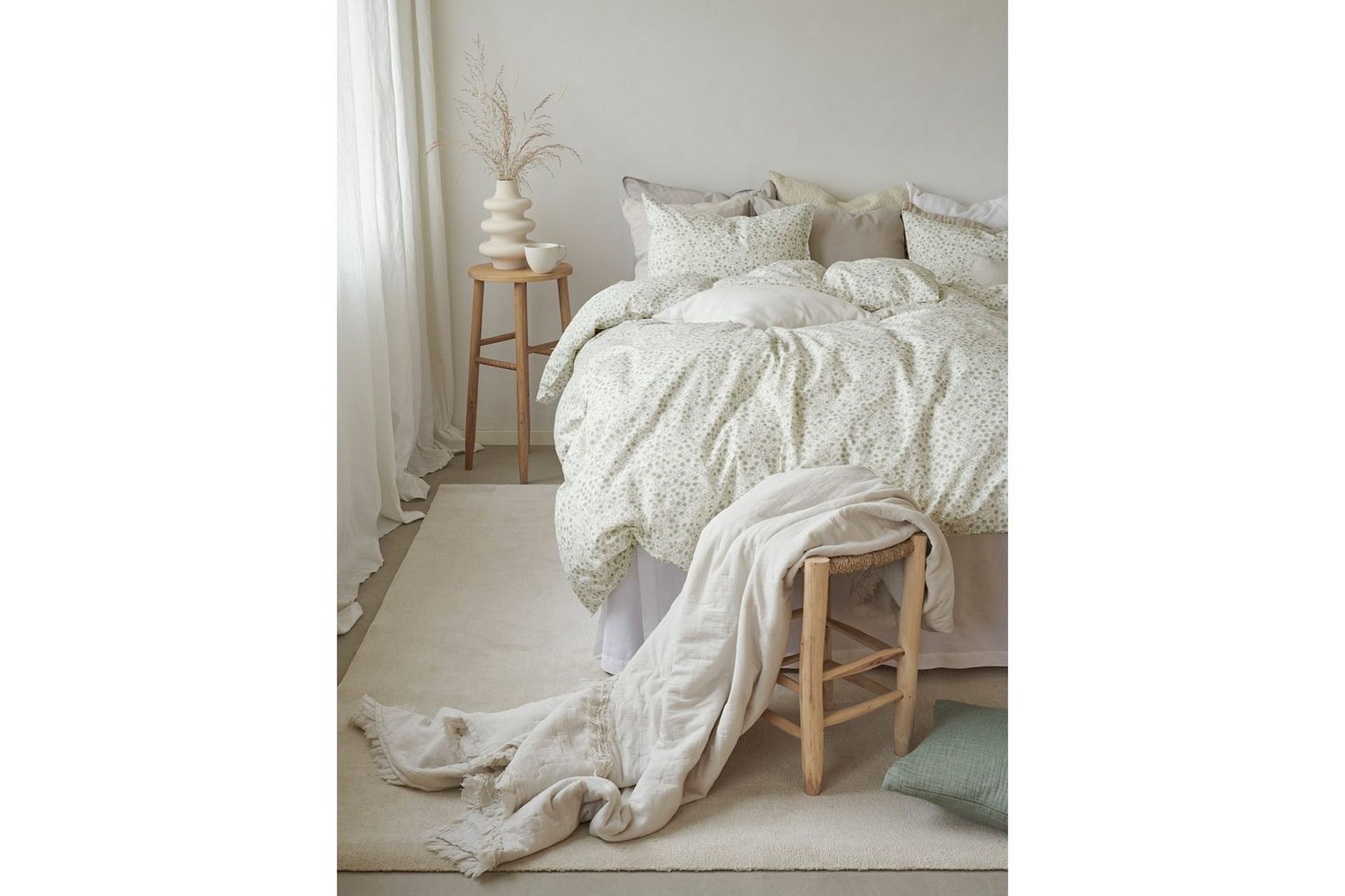 Dynetrekksett Enkeltseng 2-Dels Hedda - Grønn - Tekstiler & tepper - Sengetøy - Sengesett