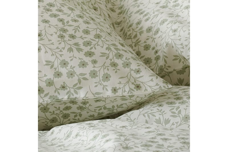 Dynetrekksett Enkeltseng 2-Dels Hedda - Grønn - Tekstiler & tepper - Sengetøy - Sengesett