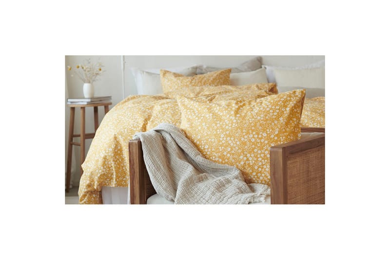 Dynetrekksett Enkeltseng 2-Dels Hedda - Gul - Tekstiler & tepper - Sengetøy - Sengesett