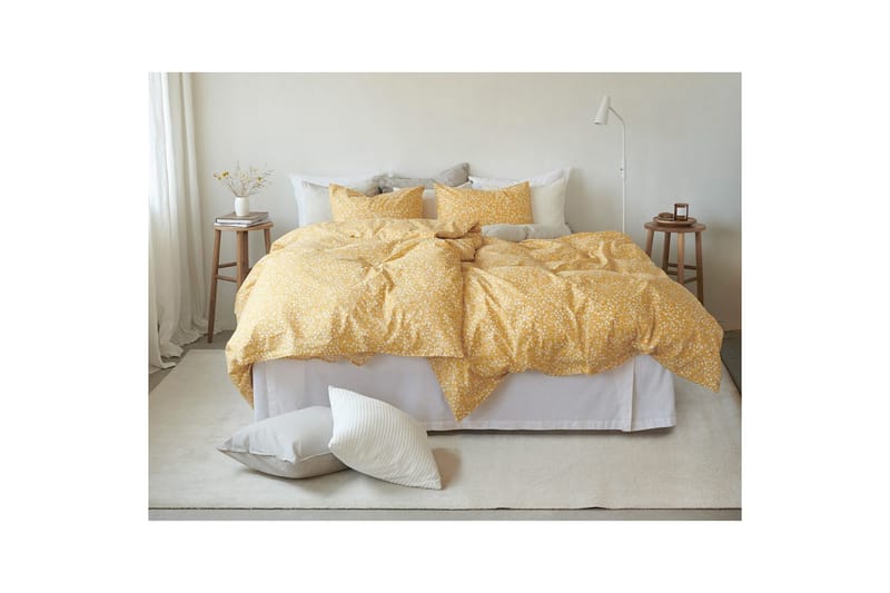 Dynetrekksett Enkeltseng 2-Dels Hedda - Gul - Tekstiler & tepper - Sengetøy - Sengesett