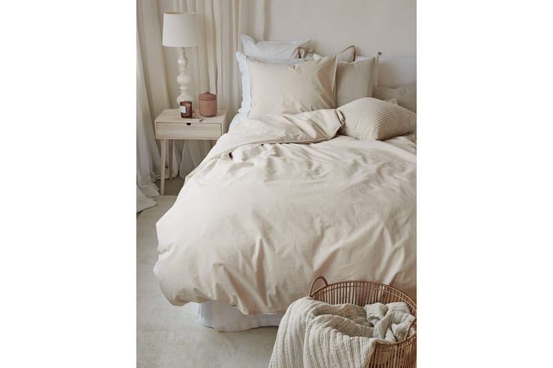 Dynetrekksett Enkeltseng 2-Dels Humble - Beige - Tekstiler & tepper - Sengetøy - Sengesett