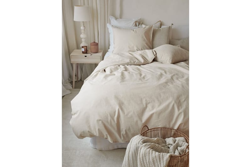 Dynetrekksett Enkeltseng 2-Dels Humble - Beige - Tekstiler & tepper - Sengetøy - Sengesett