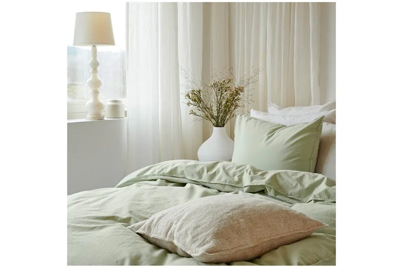 Dynetrekksett Enkeltseng 2-Dels Humble - Grønn - Tekstiler & tepper - Sengetøy - Sengesett