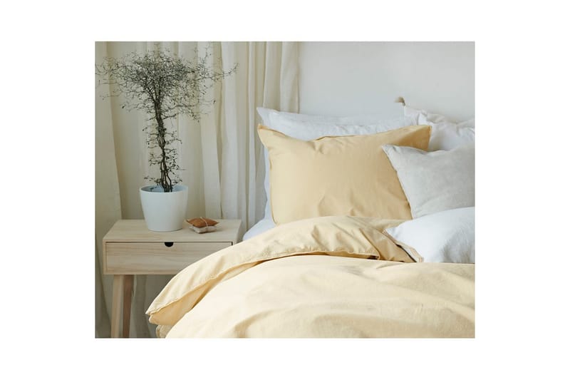 Dynetrekksett Enkeltseng 2-Dels Humble - Gul - Tekstiler & tepper - Sengetøy - Sengesett