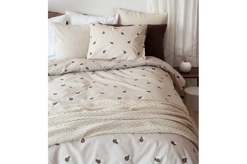 Dynetrekksett Enkeltseng 2-Dels Humla Sand - Tekstiler & tepper - Sengetøy - Sengesett