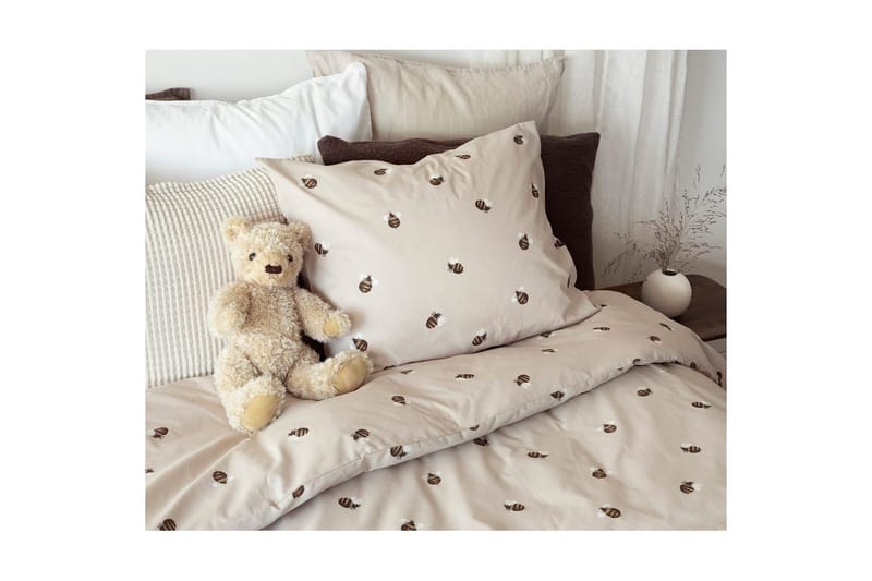 Dynetrekksett Enkeltseng 2-Dels Humla Sand - Tekstiler & tepper - Sengetøy - Sengesett