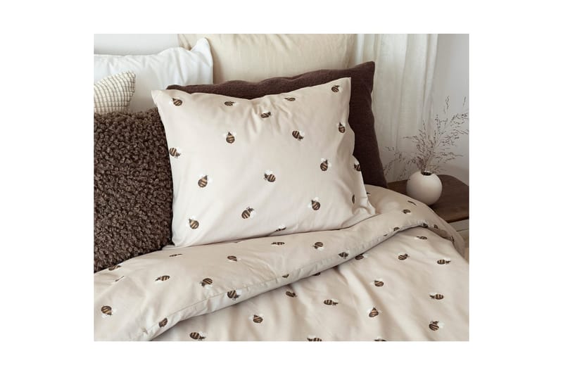 Dynetrekksett Enkeltseng 2-Dels Humla Sand - Tekstiler & tepper - Sengetøy - Sengesett