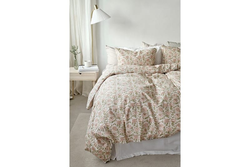 Dynetrekksett Enkeltseng 2-Dels Irma Flower Rosa - Tekstiler & tepper - Sengetøy - Sengesett