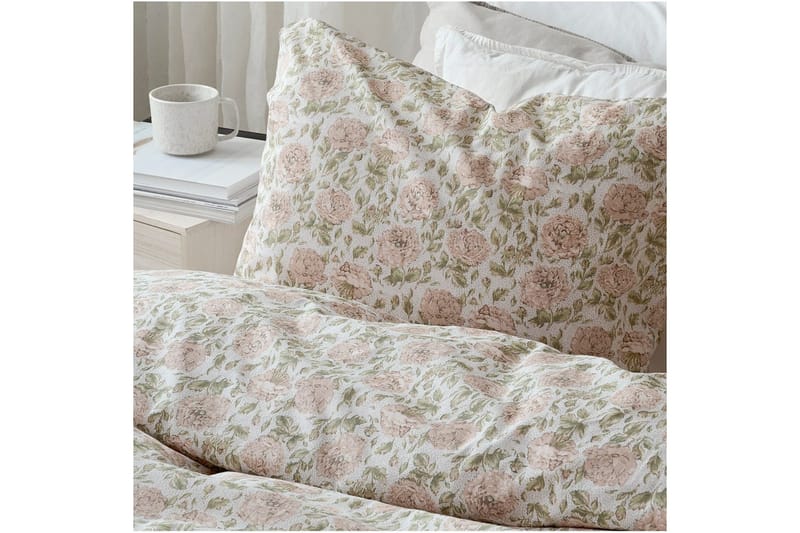 Dynetrekksett Enkeltseng 2-Dels Irma Flower Rosa - Tekstiler & tepper - Sengetøy - Sengesett