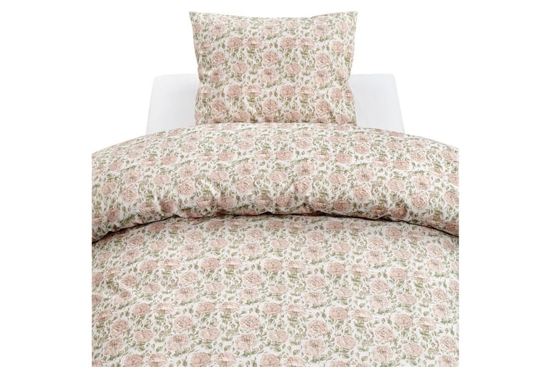 Dynetrekksett Enkeltseng 2-Dels Irma Flower Rosa