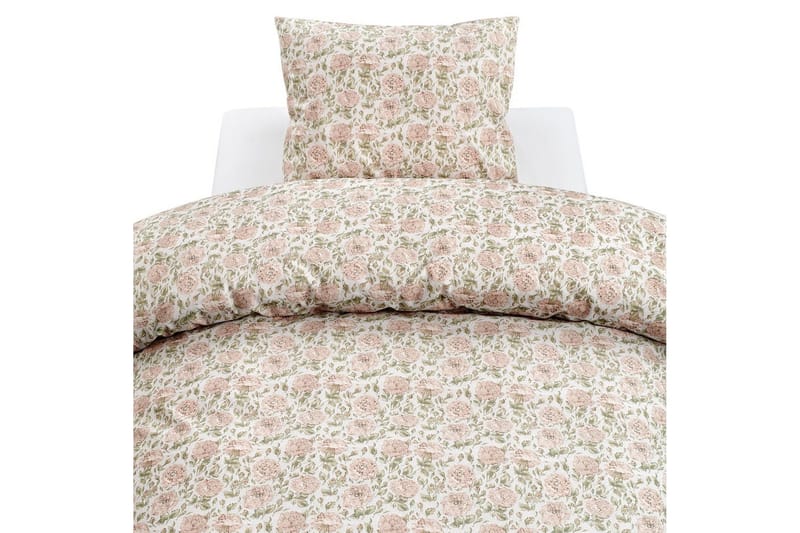 Dynetrekksett Enkeltseng 2-Dels Irma Flower Rosa