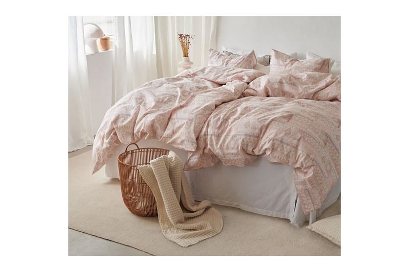 Dynetrekksett Enkeltseng 2-Dels Jasmine Fersken - Tekstiler & tepper - Sengetøy - Sengesett
