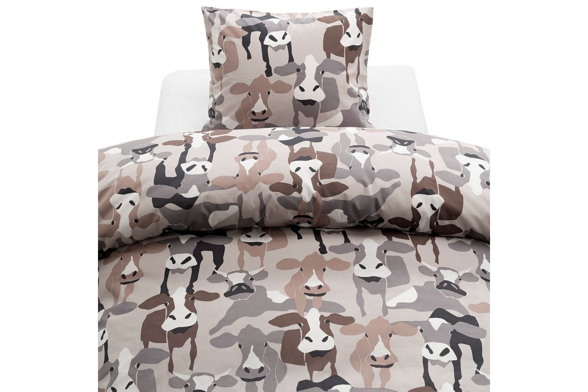 Dynetrekksett Enkeltseng 2-Dels Kossor Sand - Tekstiler & tepper - Sengetøy - Sengesett