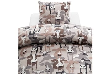 Dynetrekksett Enkeltseng 2-Dels Kossor Sand - Tekstiler & tepper - Sengetøy - Sengesett