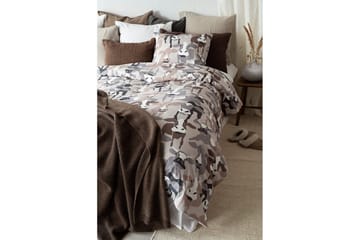 Dynetrekksett Enkeltseng 2-Dels Kossor Sand - Tekstiler & tepper - Sengetøy - Sengesett