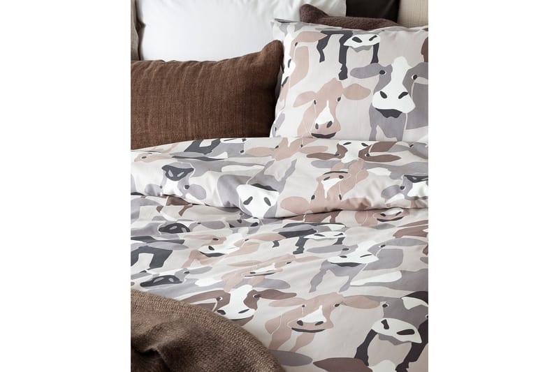 Dynetrekksett Enkeltseng 2-Dels Kossor Sand - Tekstiler & tepper - Sengetøy - Sengesett