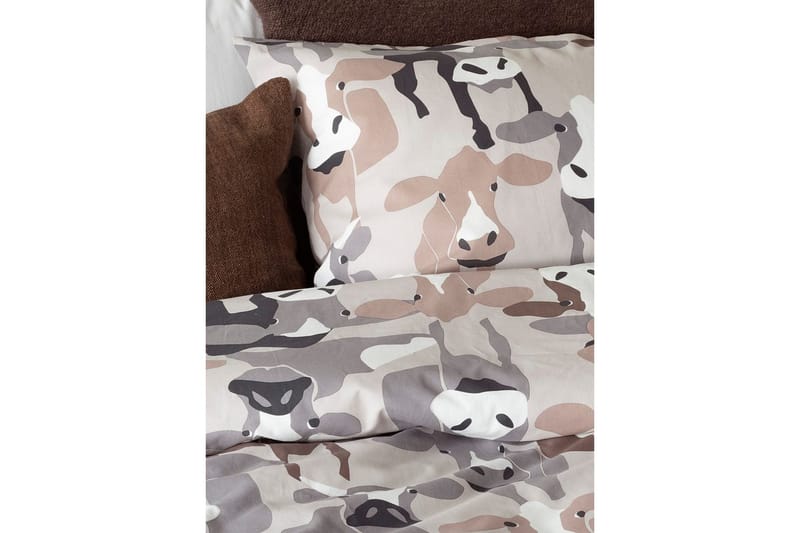 Dynetrekksett Enkeltseng 2-Dels Kossor Sand - Tekstiler & tepper - Sengetøy - Sengesett