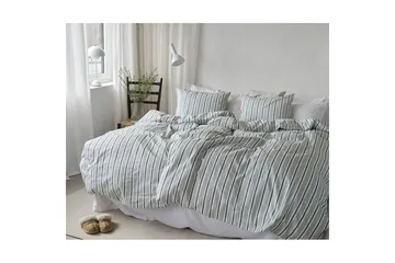 Dynetrekksett Enkeltseng 2-dels Sunnan Rand - Grønn - Tekstiler & tepper - Sengetøy - Sengesett