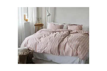 Dynetrekksett Enkeltseng 2-dels Sunnan Rand - Rosa - Tekstiler & tepper - Sengetøy - Sengesett