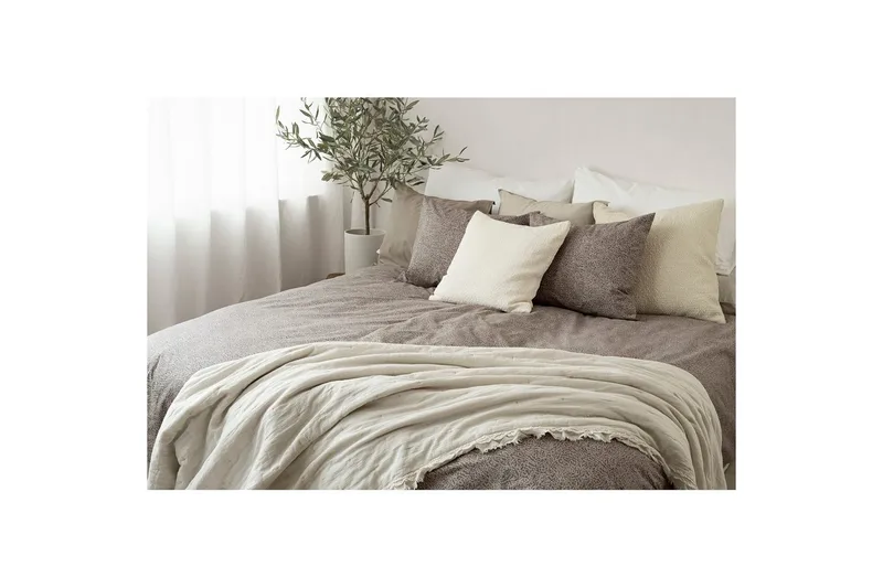 Dynetrekksett Enkeltseng 2-dels Sylvi - Brun - Tekstiler & tepper - Sengetøy - Sengesett