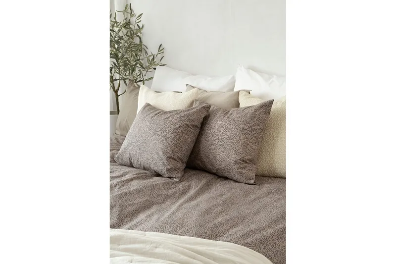 Dynetrekksett Enkeltseng 2-dels Sylvi - Brun - Tekstiler & tepper - Sengetøy - Sengesett