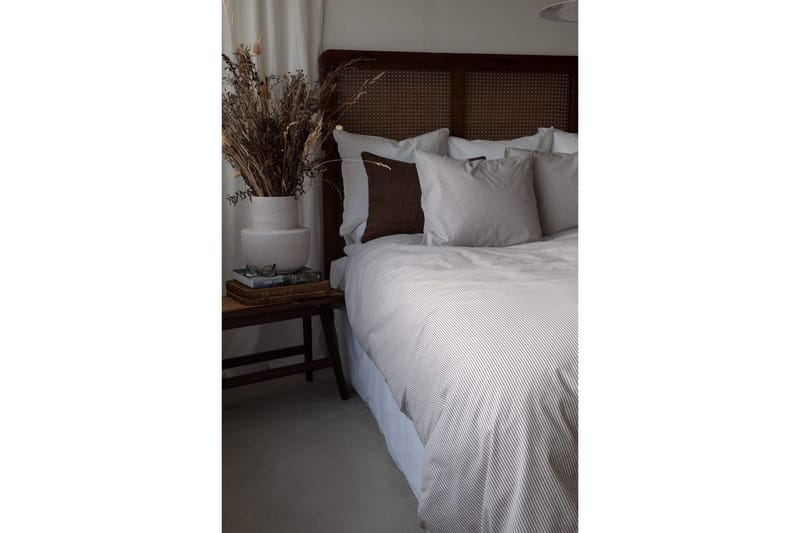 Dynetrekksett Enkeltseng 2-dels Thelma Stripe - Brun - Tekstiler & tepper - Sengetøy - Sengesett