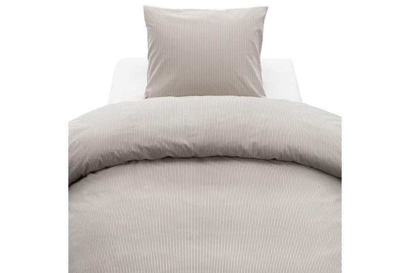 Dynetrekksett Enkeltseng 2-dels Thelma Stripe, Brun