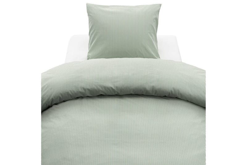 Dynetrekksett Enkeltseng 2-dels Thelma Stripe, Grønn