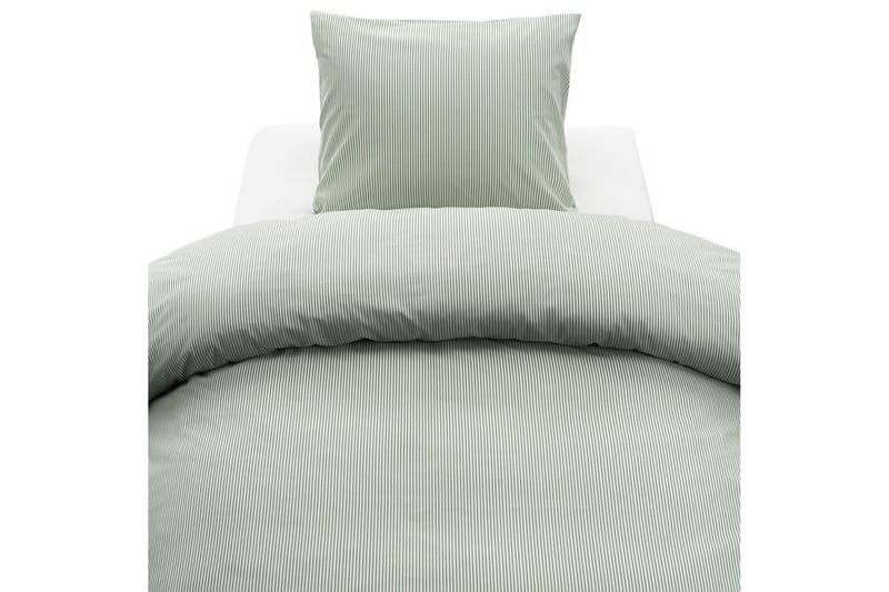 Dynetrekksett Enkeltseng 2-dels Thelma Stripe, Grønn