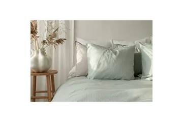 Dynetrekksett Enkeltseng 2-dels Thelma Stripe - Grønn - Tekstiler & tepper - Sengetøy - Sengesett