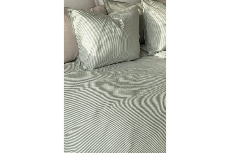 Dynetrekksett Enkeltseng 2-dels Thelma Stripe - Grønn - Tekstiler & tepper - Sengetøy - Sengesett