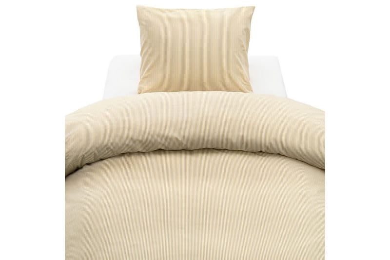 Dynetrekksett Enkeltseng 2-dels Thelma Stripe, Gul