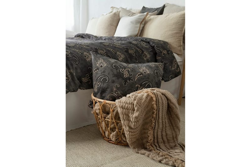 Dynetrekksett Enkeltseng 2-dels Tilly - Svart - Tekstiler & tepper - Sengetøy - Sengesett