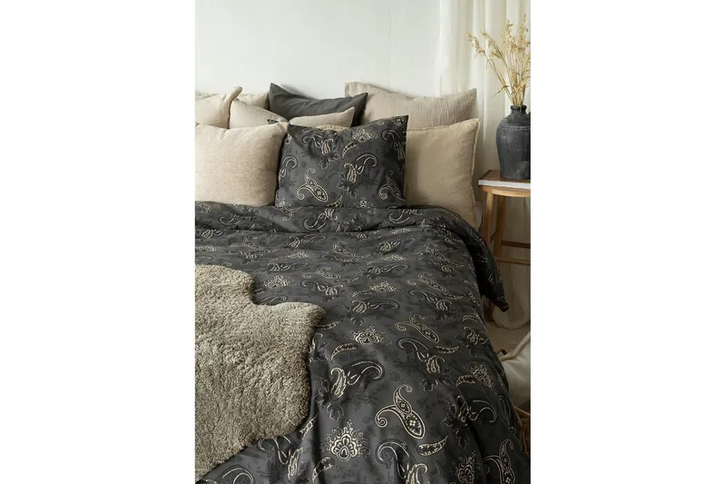 Dynetrekksett Enkeltseng 2-dels Tilly - Svart - Tekstiler & tepper - Sengetøy - Sengesett