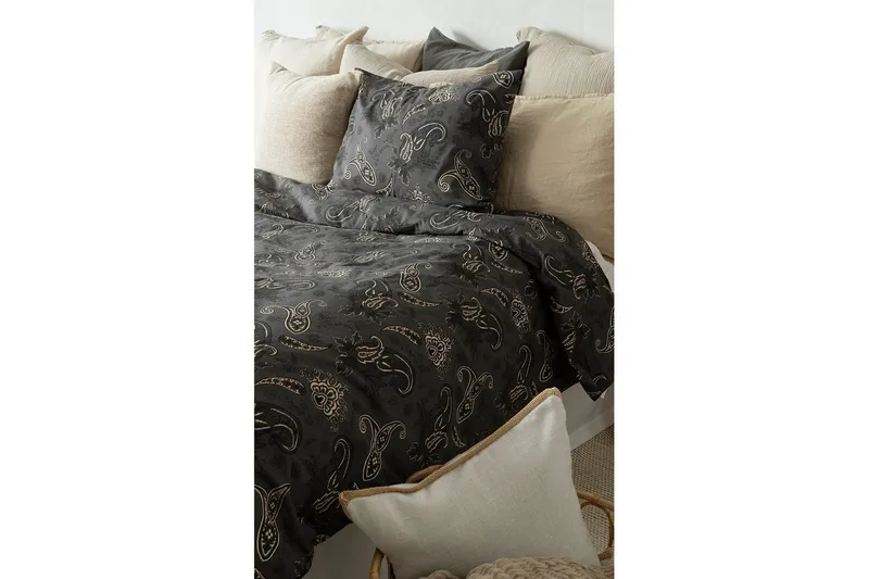 Dynetrekksett Enkeltseng 2-dels Tilly - Svart - Tekstiler & tepper - Sengetøy - Sengesett