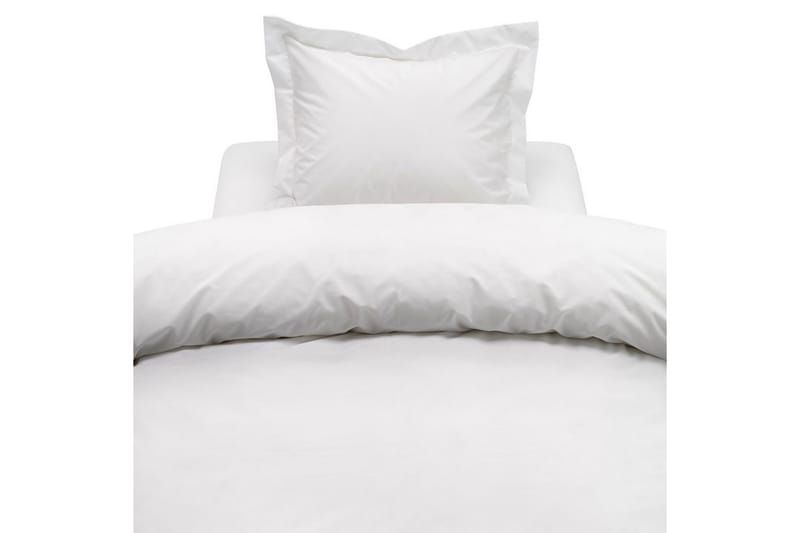 Dynetrekksett Enkeltseng 2-delt Egyptisk Bomull Hvit