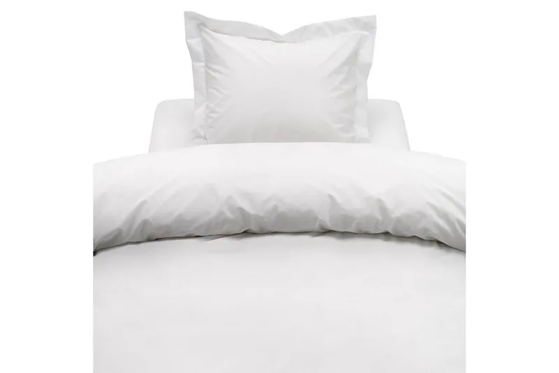 Dynetrekksett Enkeltseng 2-delt Egyptisk Bomull Hvit