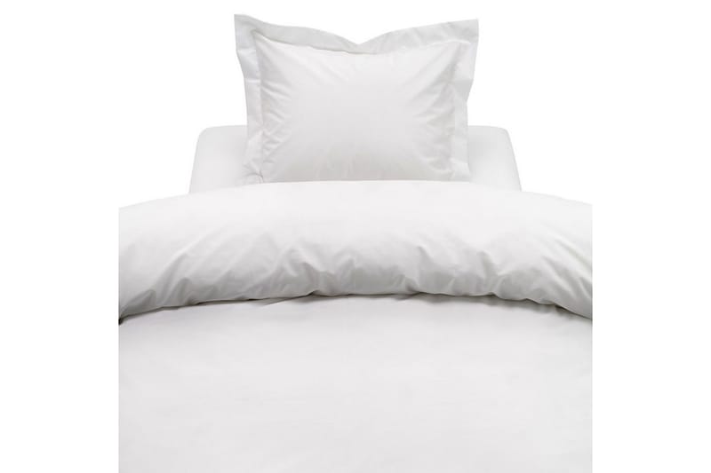 Dynetrekksett Enkeltseng 2-delt Egyptisk Bomull Hvit