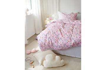 Dynetrekksett Enkeltseng 2-delt Enhjørning - Rosa - Tekstiler & tepper - Sengetøy - Dyne