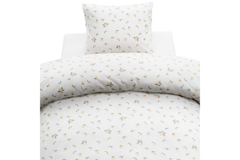 Dynetrekksett Enkeltseng 2-delt Sitroner Gul