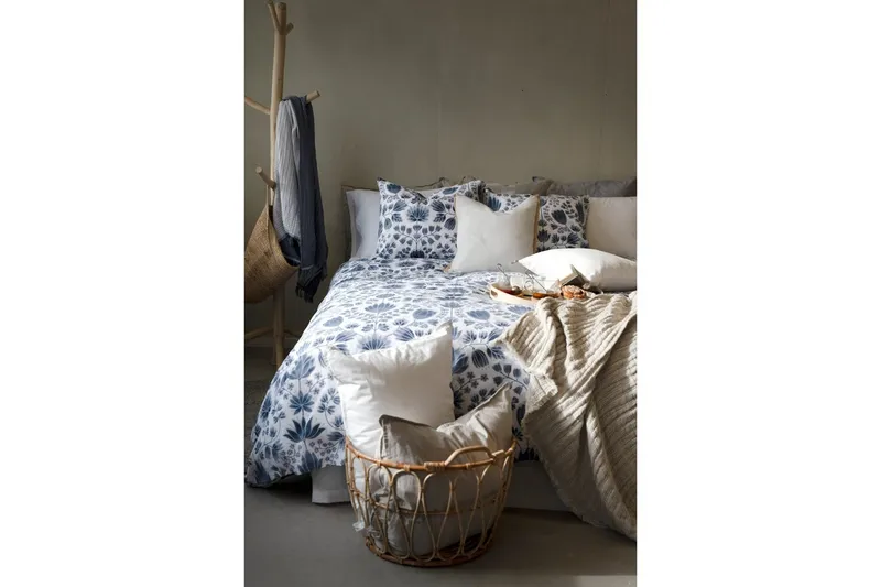 Dynetrekksett Enkeltseng Harmony 2-Delers Aster Blå - Tekstiler & tepper - Sengetøy - Sengesett