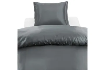 Dynetrekksett Enkeltseng Harmony 2-Dels Glamoursateng Antrasitt/mørkgrå - Tekstiler & tepper - Sengetøy - Sengesett