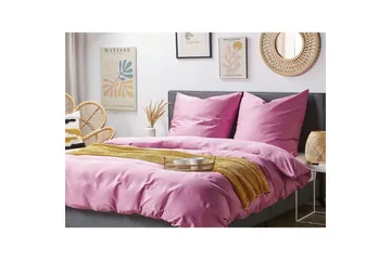 Dynetrekksett Harmonridge Rosa, 220x200 cm - Rosa, 220x200 cm - Tekstiler & tepper - Sengetøy - Sengesett - Dynetrekksett dobbeltseng
