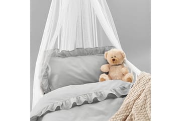 Dynetrekksett til Sprinkelseng 2-Delers Volang - Grå - Tekstiler & tepper - Sengetøy - Sengesett