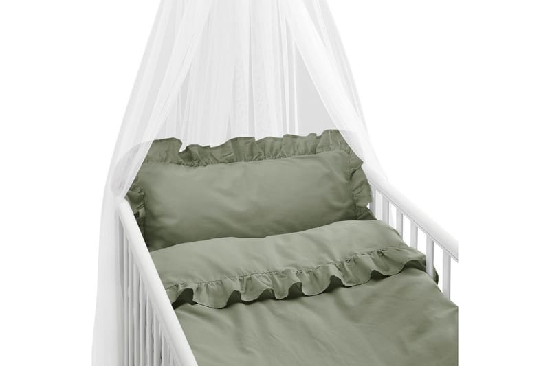 Dynetrekksett til Sprinkelseng 2-Delers Volang - Grønn - Tekstiler & tepper - Sengetøy - Sengesett