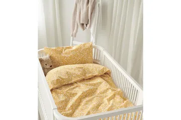 Dynetrekksett til Sprinkelseng 2-Dels Hedda - Gul - Tekstiler & tepper - Sengetøy - Sengesett