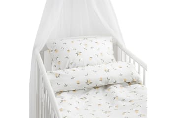 Dynetrekksett til Sprinkelseng 2-delt Sitroner Gul - Tekstiler & tepper - Sengetøy - Sengesett