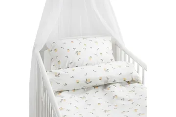 Dynetrekksett til Sprinkelseng 2-delt Sitroner Gul - Tekstiler & tepper - Sengetøy - Sengesett